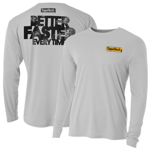 Better Faster DryFit Long Sleeve Tee in Gray - TapeTech Tool Company