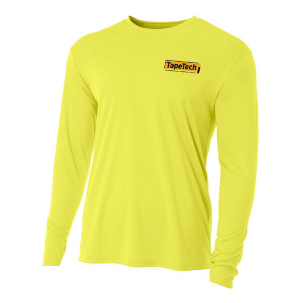 Better Faster DryFit Long Sleeve Tee in Safety Yellow - TapeTech